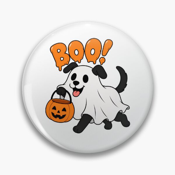Item preview, Cute Black Dog Pumpkin Head Boo Halloween Art designed and sold by SoyLamderma.