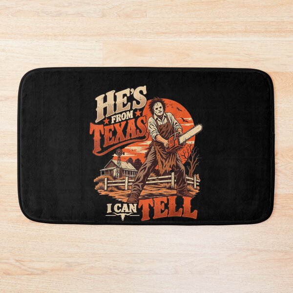 Item preview, He's from Texas I Can Tell Chainsaw Halloween Horror designed and sold by leevekaArt.