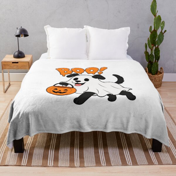 Item preview, Cute Black Dog Pumpkin Head Boo Halloween Art designed and sold by SoyLamderma.