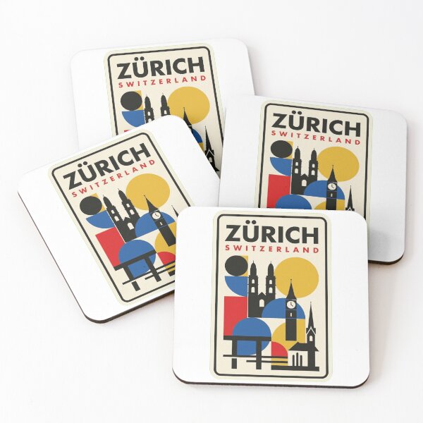 Item preview, Retro Zürich Bauhaus Geometric Skyline designed and sold by k3rstman1.