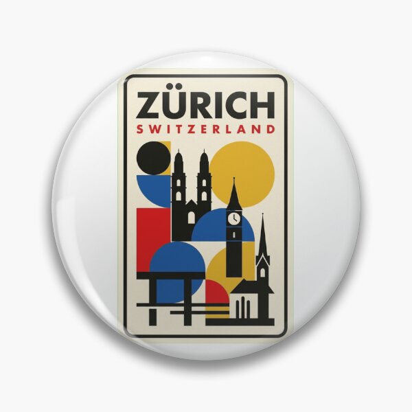Item preview, Retro Zürich Bauhaus Geometric Skyline designed and sold by k3rstman1.