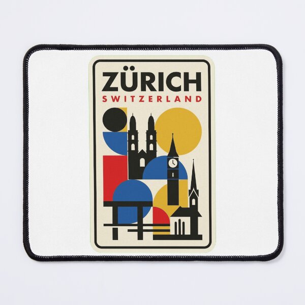 Item preview, Retro Zürich Bauhaus Geometric Skyline designed and sold by k3rstman1.