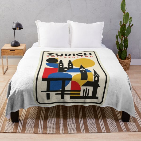 Item preview, Retro Zürich Bauhaus Geometric Skyline designed and sold by k3rstman1.