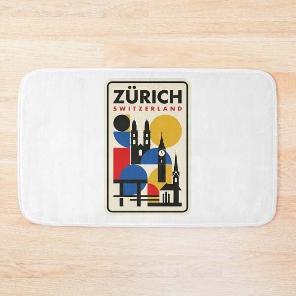 Item preview, Retro Zürich Bauhaus Geometric Skyline designed and sold by k3rstman1.