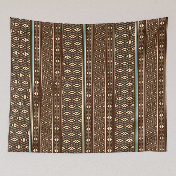 Item preview, Tāniko Tapu: Traditional Māori Geometric Woven Pattern Art Print designed and sold by FreiherrPK.