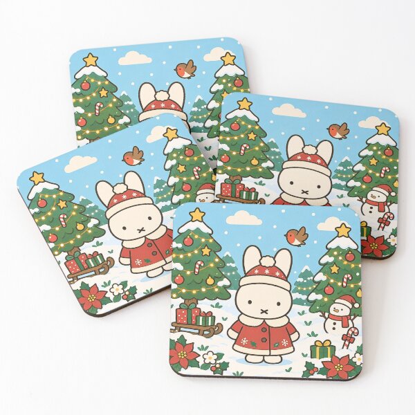 Item preview, Cute Christmas Rabbit in Winter Wonderland designed and sold by Cozy Moss Studio.