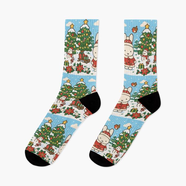 Item preview, Cute Christmas Rabbit in Winter Wonderland designed and sold by Cozy Moss Studio.