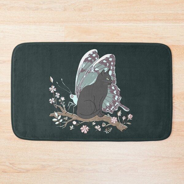 Item preview, Black Cat Butterfly Wings Cottagecore Aesthetic designed and sold by LeshanArt.