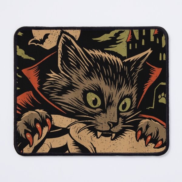 Item preview, Vampurr Bites Again Funny Cat Halloween Vintage designed and sold by Stivaktis Art Daily.