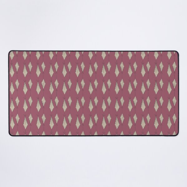 Item preview, A18 Hand Drawn Woven Fish Geometric Pattern - Burgundy Red Purple and Taupe designed and sold by MaddaMom.