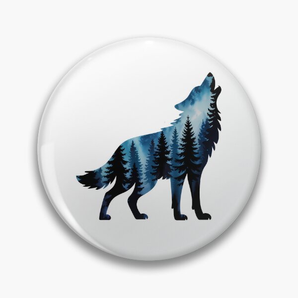 Item preview, Wolf Howling Silhouette designed and sold by KD Merch.