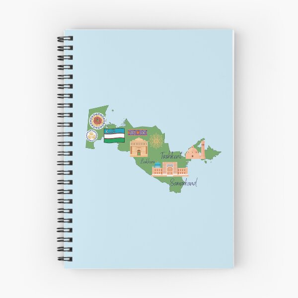 Item preview, Uzbekistan Travel Map designed and sold by AnulaArt.