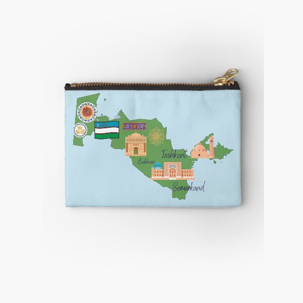 Item preview, Uzbekistan Travel Map designed and sold by AnulaArt.