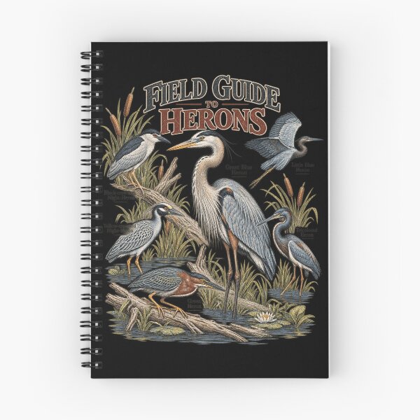 Item preview, Field Guide To Herons Vintage Birdwatching Scientific Illustration Design designed and sold by JimJefferiesSh.