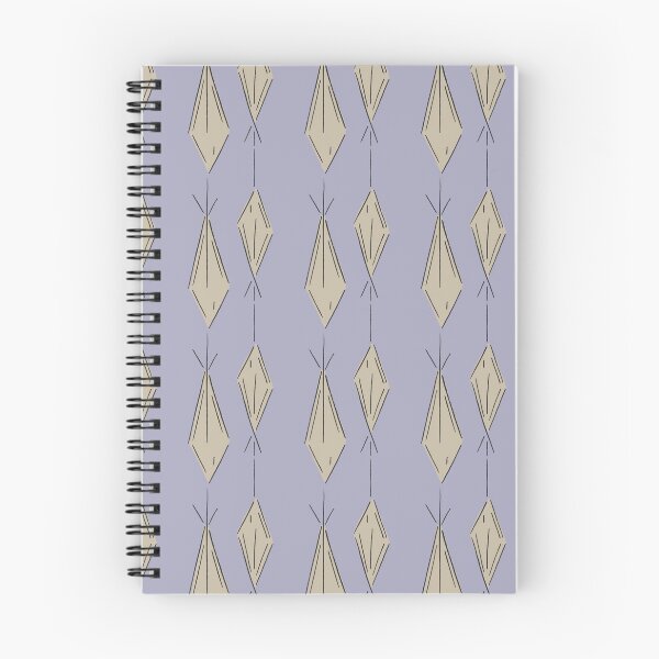 Item preview, A20 Hand Drawn Woven Fish Geometric Pattern - Lavender violet Taupe designed and sold by MaddaMom.