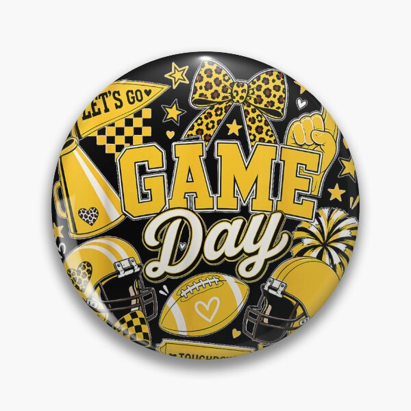 Item preview, Game Day Football Season Black & Gold Yellow Kids Women Men designed and sold by RannaHile.