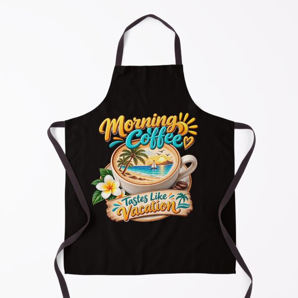 Item preview, Morning Coffee Tastes Like Vacation – Tropical Coffee Lover Design designed and sold by Tadeusz1.
