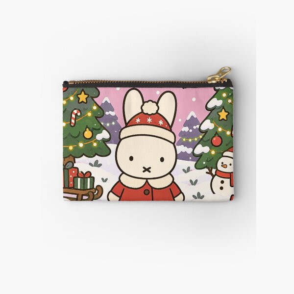 Item preview, Cute Christmas Rabbit Pink Winter Wonderland designed and sold by Cozy Moss Studio.