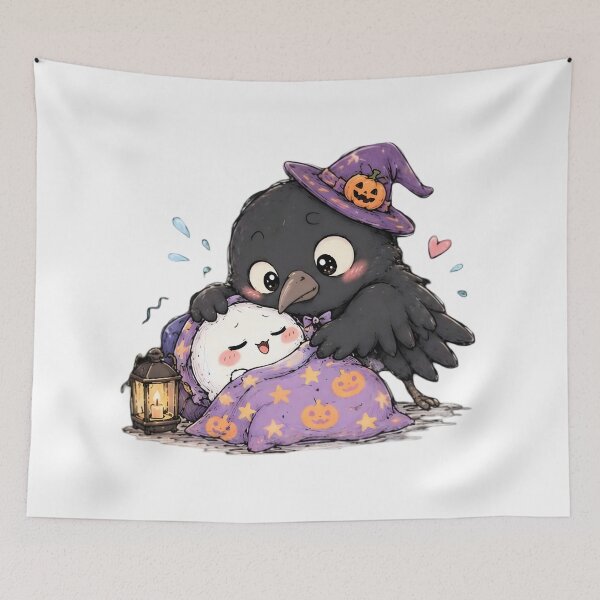Item preview, Halloween Raven Cute designed and sold by MOONVEIL ATELIER.