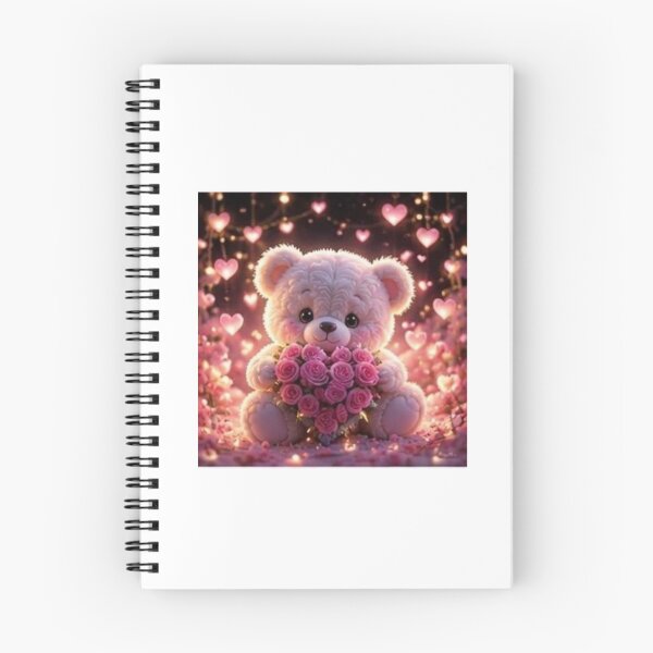 Item preview, Cute Teddy Bear with Pink Hearts designed and sold by ThilankaDesign.
