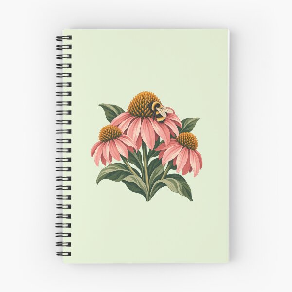 Item preview, Pink Coneflowers and Bumblebee designed and sold by Triple-NTH.