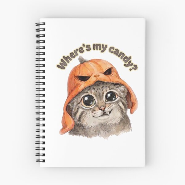 Item preview, Funny Halloween Pallas Cat Wheres My Candy Watercolor designed and sold by PawtopiaArt.