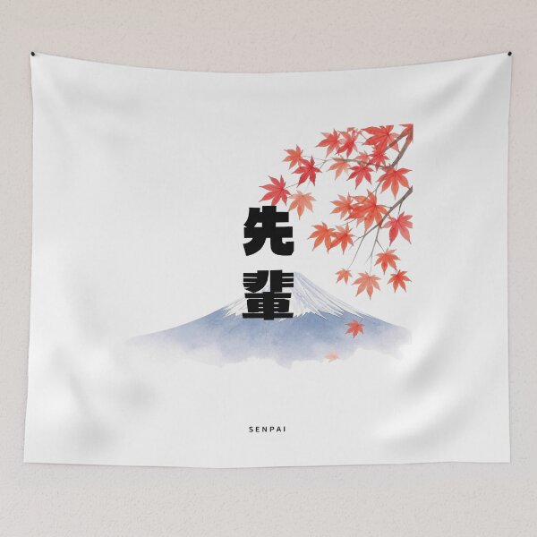 Item preview, Senpai | Mount Fuji & Autumn Leaves | Japanese Design designed and sold by JapanMemoir.