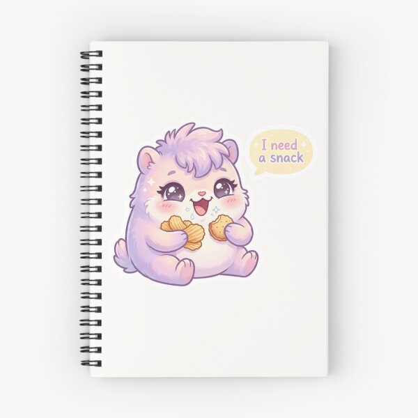 Item preview, I Need a Snack Kawaii Hamster Sticker designed and sold by Cerys-GS.
