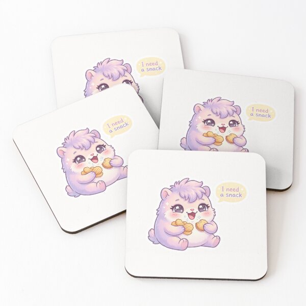 Item preview, I Need a Snack Kawaii Hamster Sticker designed and sold by Cerys-GS.