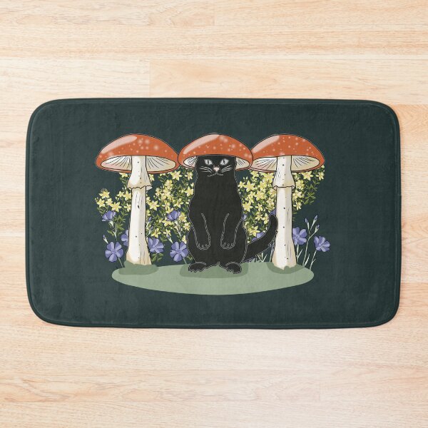 Item preview, Cat Mushroom Hat Cottagecore Goblincore Botanical Art designed and sold by LeshanArt.