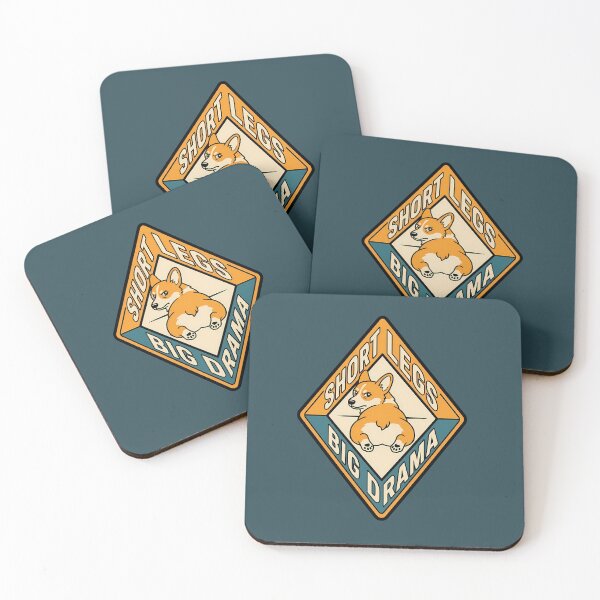Item preview, Short Legs Big Drama Retro Corgi Motel Badge designed and sold by DripCultureLab.