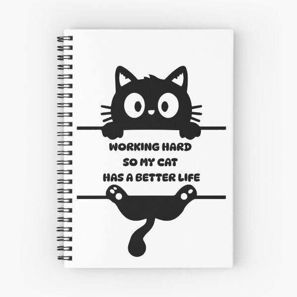 Item preview, Working Hard So My Cat Can Have A Better Life - Funny Black Cat designed and sold by Frafri92.