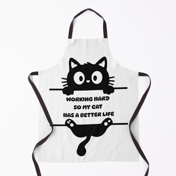 Item preview, Working Hard So My Cat Can Have A Better Life - Funny Black Cat designed and sold by Frafri92.