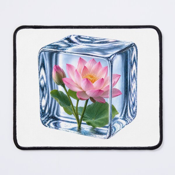 Item preview, Pink Lotus Frozen in Ice Cube designed and sold by MichalHau.