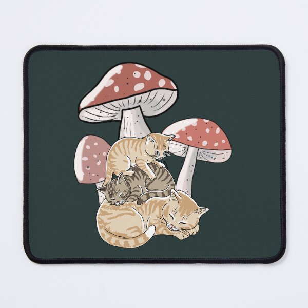 Item preview, Catcore Mushroom Cottagecore Cats Cute Sleeping Kittens Aesthetic designed and sold by LeshanArt.