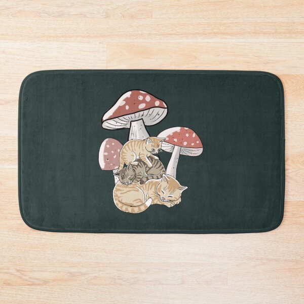 Item preview, Catcore Mushroom Cottagecore Cats Cute Sleeping Kittens Aesthetic designed and sold by LeshanArt.