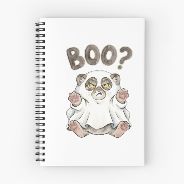 Item preview, Grumpy Pallas Cat Ghost - Boo? Watercolor Art designed and sold by PawtopiaArt.