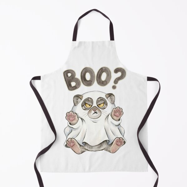 Item preview, Grumpy Pallas Cat Ghost - Boo? Watercolor Art designed and sold by PawtopiaArt.