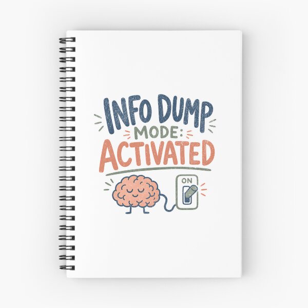 Item preview, Info Dump Mode Activated Funny Brain AuDHD Humor designed and sold by lenalenspod.