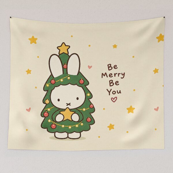 Item preview, Cute Christmas Tree Bunny Be Merry designed and sold by Cozy Moss Studio.