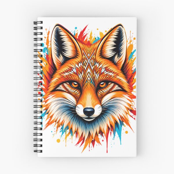 Item preview, Vibrant Geometric Fox – Colorful Cartoon Dog Animal Art designed and sold by Genius Geek.