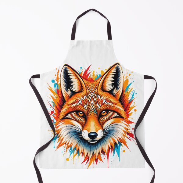 Item preview, Vibrant Geometric Fox – Colorful Cartoon Dog Animal Art designed and sold by Genius Geek.