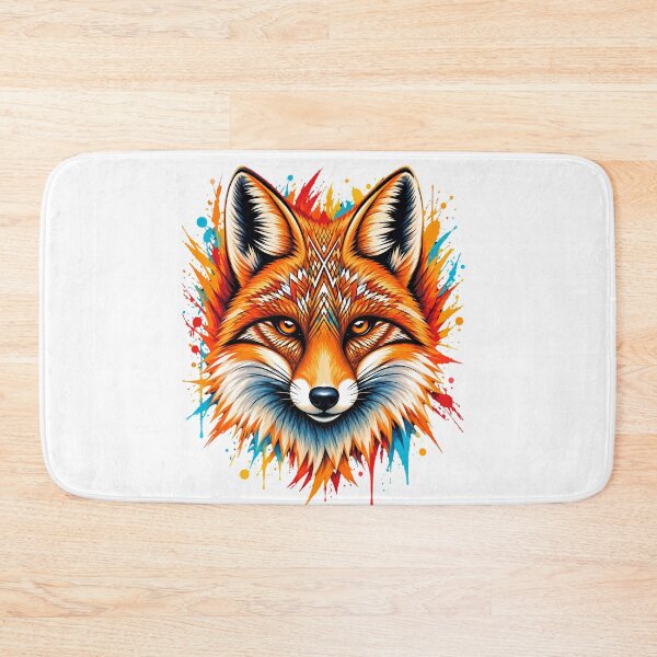 Item preview, Vibrant Geometric Fox – Colorful Cartoon Dog Animal Art designed and sold by Genius Geek.