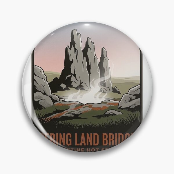 Item preview, Serpentine Hot Springs Bering Land Bridge Alaska Sticker designed and sold by DetourDgn.