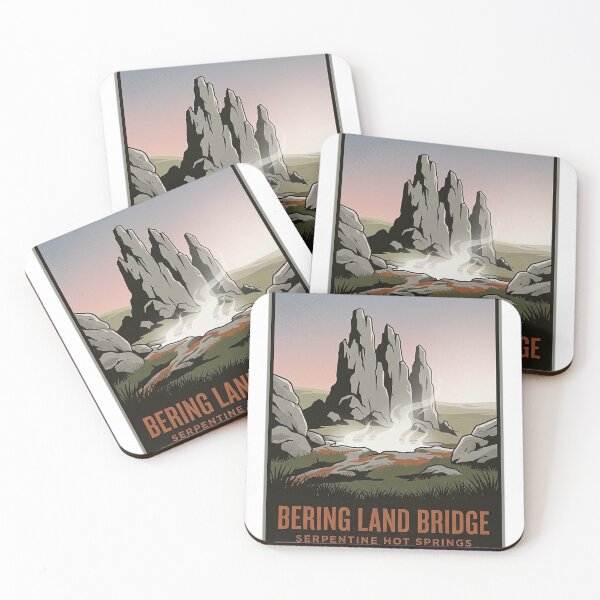 Item preview, Serpentine Hot Springs Bering Land Bridge Alaska Sticker designed and sold by DetourDgn.