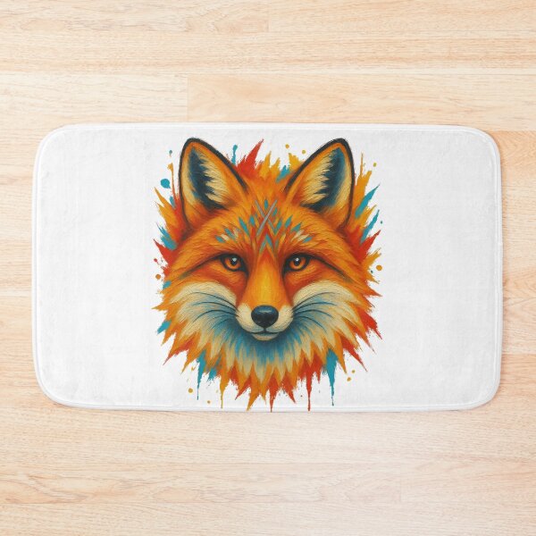 Item preview, Vibrant Geometric Fox – Colorful Cartoon Dog Animal Art designed and sold by Genius Geek.