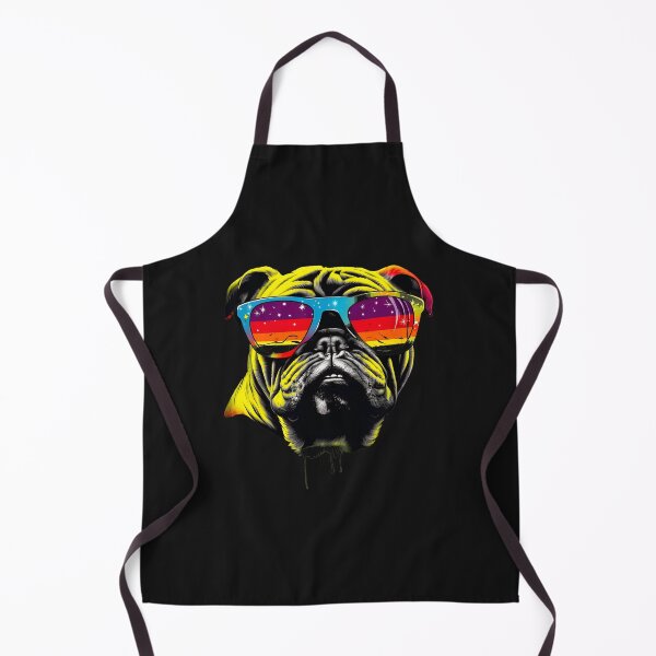 Item preview, Cool Bulldog with Rainbow Starry Sky Sunglasses designed and sold by YarningsandYear.