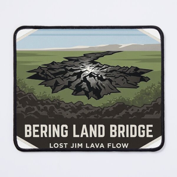 Item preview, Lost Jim Lava Flow Bering Land Bridge Alaska Sticker designed and sold by DetourDgn.