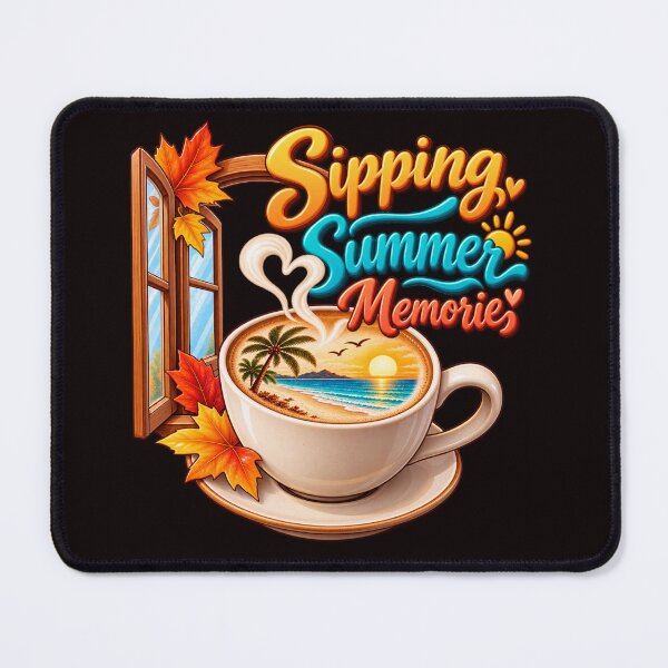 Item preview, Autumn Coffee Dreaming of Summer – Cozy Seasonal Memories designed and sold by Tadeusz1.