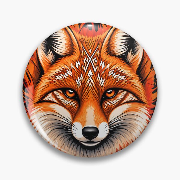 Item preview, Vibrant Geometric Fox – Colorful Cartoon Dog Animal Art designed and sold by Genius Geek.